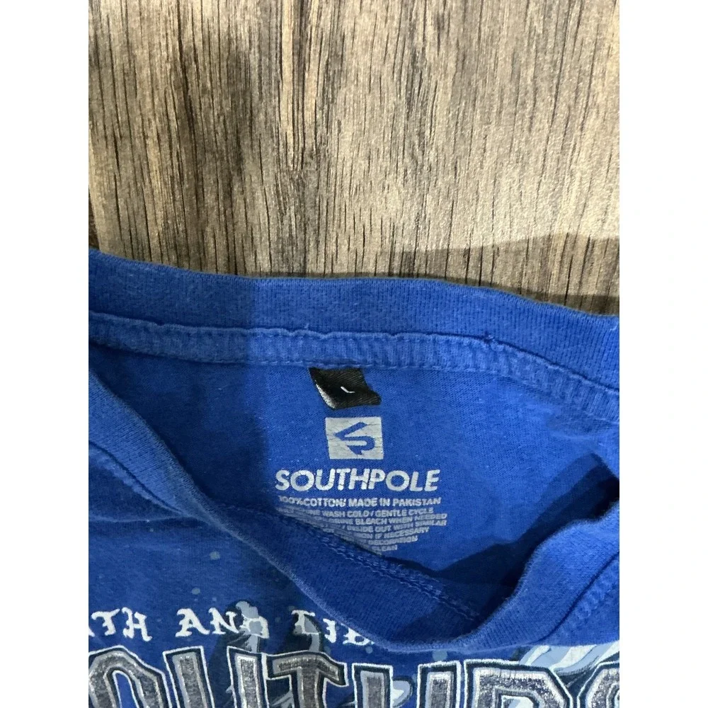 Southpole Men's Blue Raven Graphic T-Shirt Truth and Liberty Short Sleeve Cotton